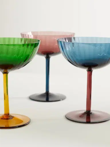 La DoubleJ Rainbow Set Of Four Murano Glass Champagne Coupes | Thumbnail 3 La DoubleJ Rainbow Set Of Four Murano Glass Champagne Coupes | Thumbnail 3