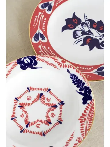 La DoubleJ Gold-plated Porcelain Soup Bowl And Dinner Plate Set | Thumbnail 4 La DoubleJ Gold-plated Porcelain Soup Bowl And Dinner Plate Set | Thumbnail 4
