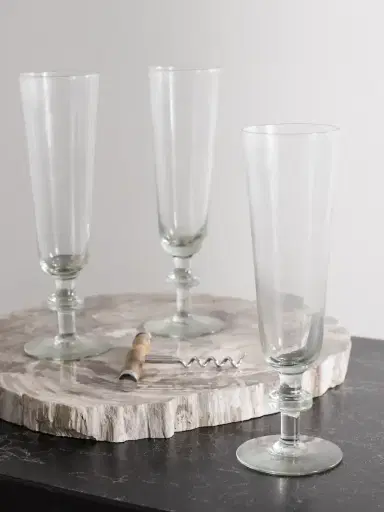 Soho Home Avenell Set Of Four Recycled Glass Champagne Flutes | Thumbnail 2