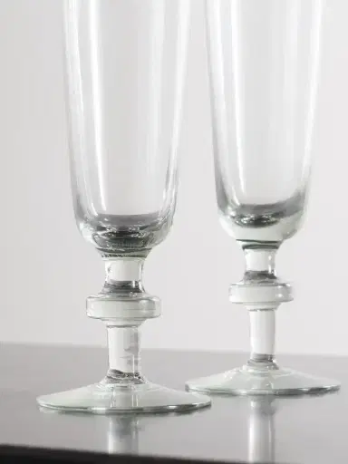 Soho Home Avenell Set Of Four Recycled Glass Champagne Flutes | Thumbnail 3