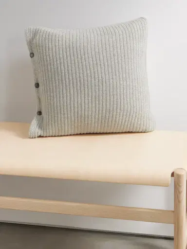 Brunello Cucinelli Ribbed Cashmere Down Cushion | Thumbnail 1