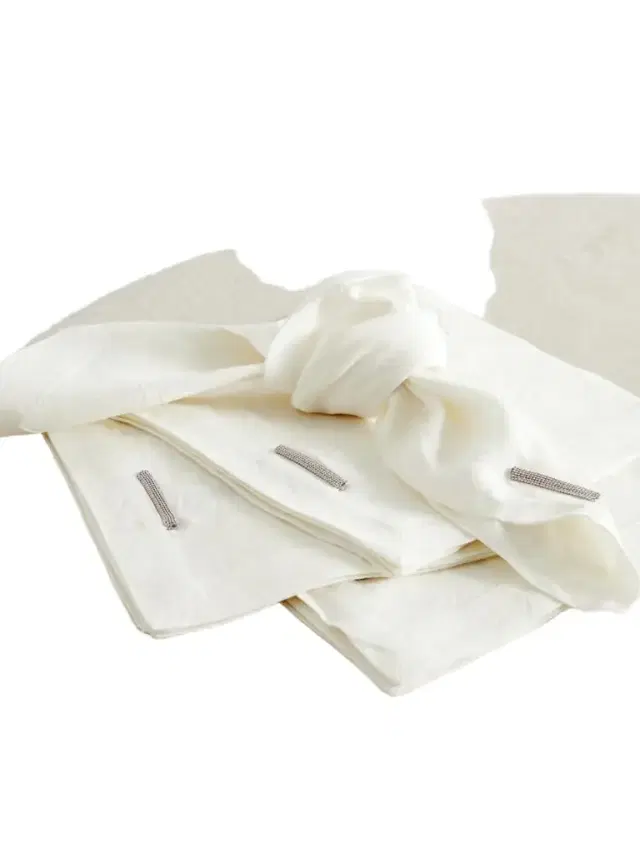 Brunello Cucinelli Set Of Four Bead-embellished Linen Napkins