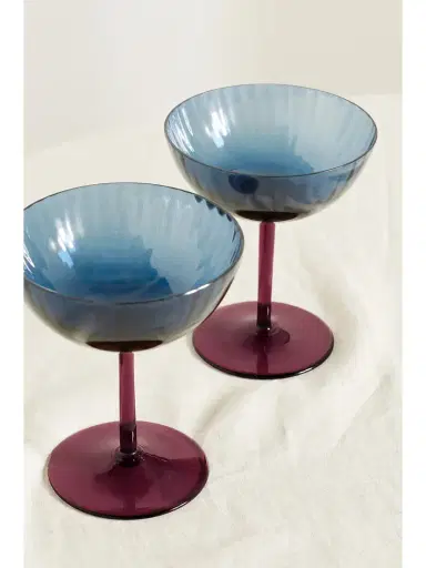 La DoubleJ Set Of Two Murano Glass Champagne Coupes | Thumbnail 3