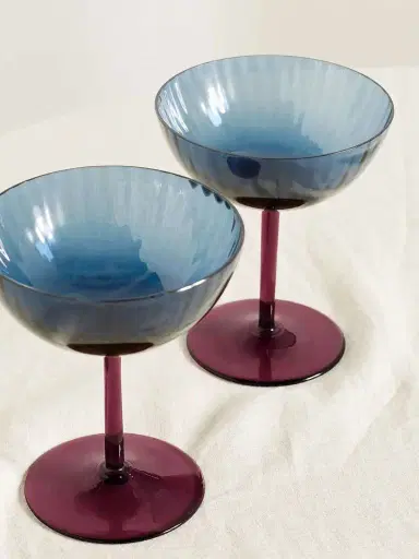 La DoubleJ Set Of Two Murano Glass Champagne Coupes | Thumbnail 5