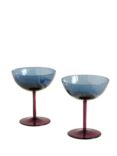 La DoubleJ Set Of Two Murano Glass Champagne Coupes | Thumbnail 1