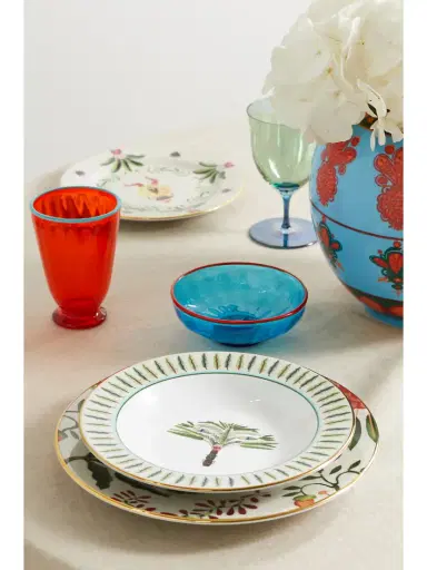 La DoubleJ Libellula Gold-plated Porcelain Soup And Dinner Plate Set | Thumbnail 2 La DoubleJ Libellula Gold-plated Porcelain Soup And Dinner Plate Set | Thumbnail 2