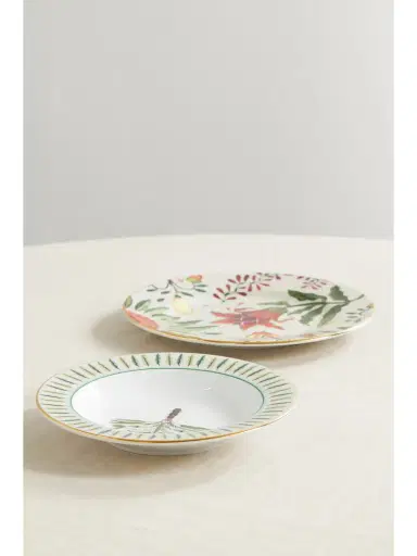 La DoubleJ Libellula Gold-plated Porcelain Soup And Dinner Plate Set | Thumbnail 3 La DoubleJ Libellula Gold-plated Porcelain Soup And Dinner Plate Set | Thumbnail 3