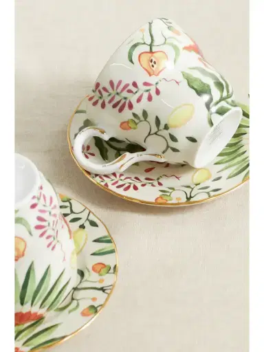 La DoubleJ Set Of Two Gold-plated Porcelain Espresso Cups And Saucers | Thumbnail 4 La DoubleJ Set Of Two Gold-plated Porcelain Espresso Cups And Saucers | Thumbnail 4