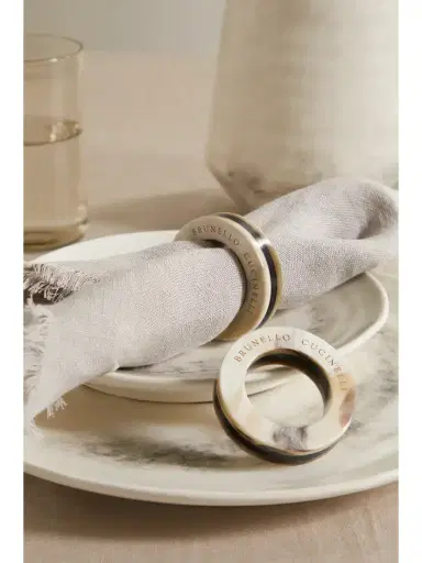 Brunello Cucinelli Set Of Two Horn Napkin Holders | Thumbnail 2
