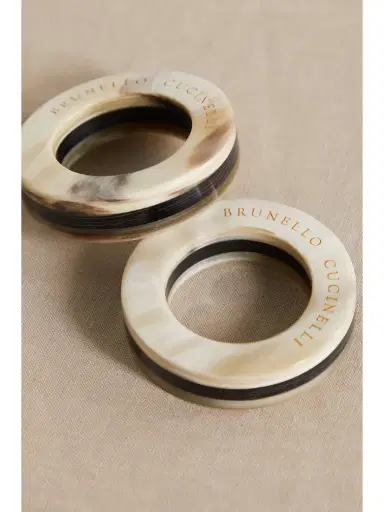 Brunello Cucinelli Set Of Two Horn Napkin Holders | Thumbnail 3