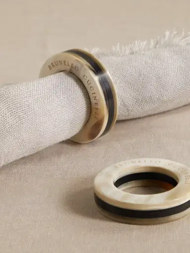 Brunello Cucinelli Set Of Two Horn Napkin Holders | Thumbnail 1