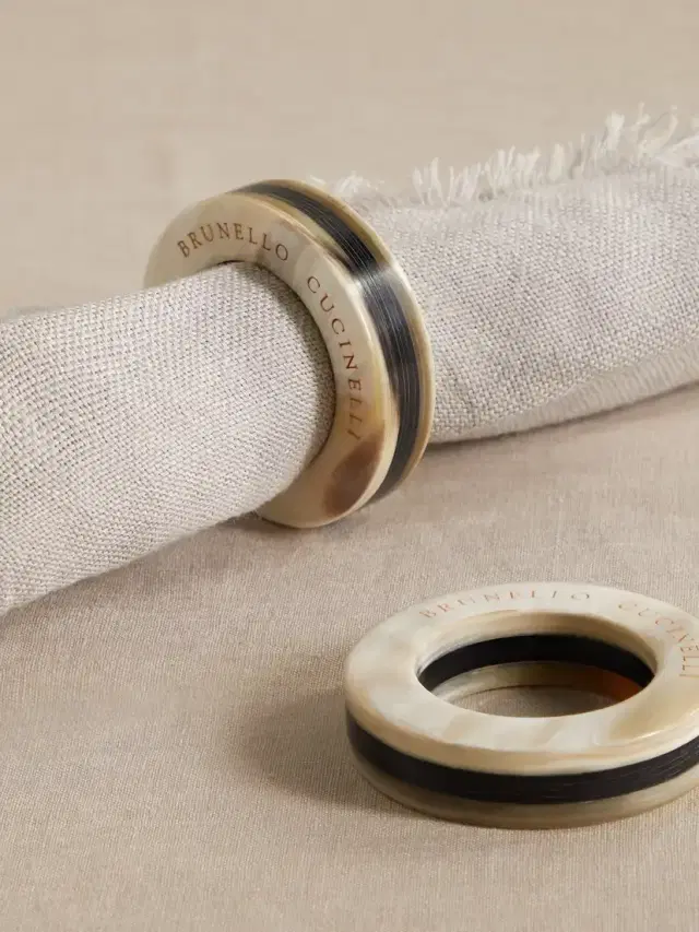 Brunello Cucinelli Set Of Two Horn Napkin Holders
