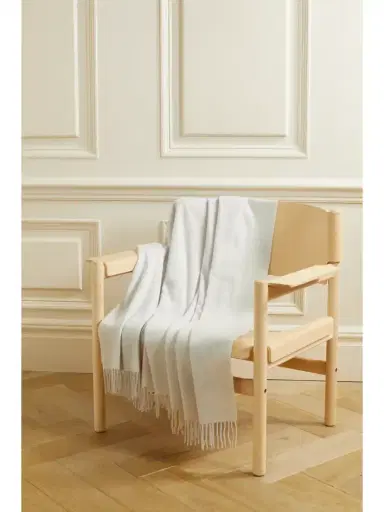 Brunello Cucinelli Fringed Cashmere Travel Blanket | Thumbnail 1 Brunello Cucinelli Fringed Cashmere Travel Blanket | Thumbnail 1