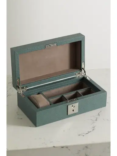 Smythson Panama Textured-leather Watch Box | Thumbnail 4 Smythson Panama Textured-leather Watch Box | Thumbnail 4