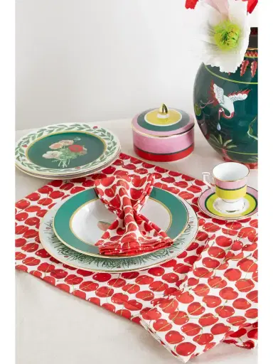 La DoubleJ Set Of Six Printed Linen Napkins | Thumbnail 2