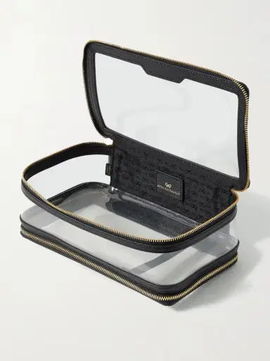 Anya Hindmarch In-flight Leather-trimmed Pvc Cosmetics Case | Thumbnail 4 Anya Hindmarch In-flight Leather-trimmed Pvc Cosmetics Case | Thumbnail 4