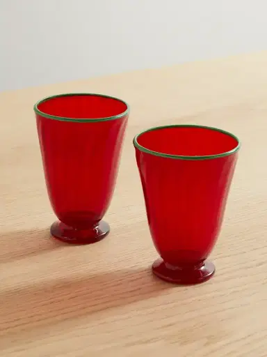 La DoubleJ Rainbow Set Of Two Murano Glasses | Thumbnail 1