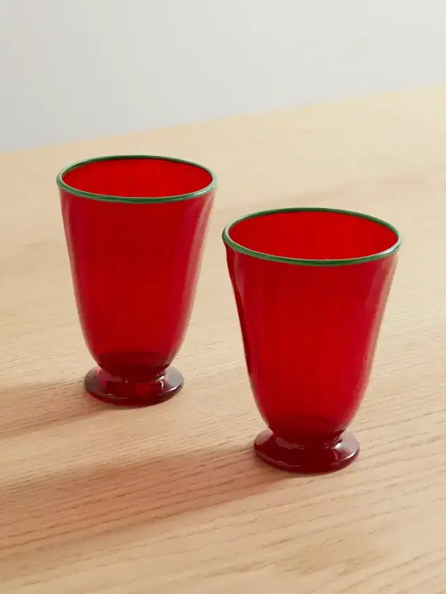 La DoubleJ Rainbow Set Of Two Murano Glasses