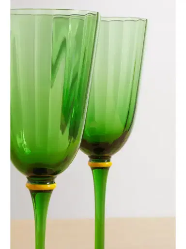 La DoubleJ Set Of Two Murano Wine Glasses | Thumbnail 3