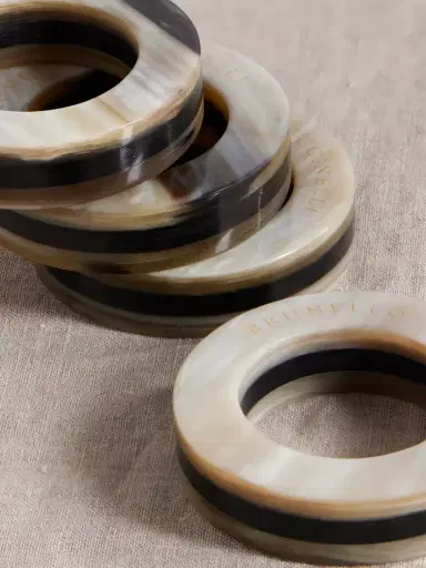 Brunello Cucinelli Set Of Six Horn Napkin Rings | Thumbnail 3