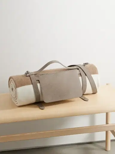 Brunello Cucinelli Textured-leather Blanket Holder | Thumbnail 1