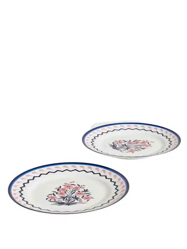 Jaipur Set Of Two 27cm Porcelain Dinner Plates