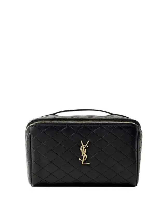 Gaby Quilted Leather Cosmetics Case