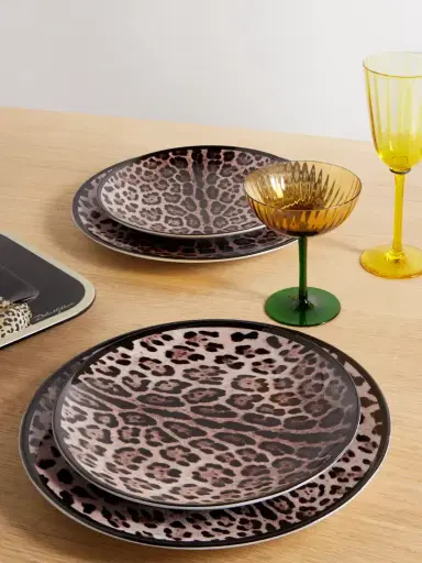 Dolce & Gabbana Set Of Two Leopard-print Porcelain Dinner Plates | Thumbnail 2 Dolce & Gabbana Set Of Two Leopard-print Porcelain Dinner Plates | Thumbnail 2