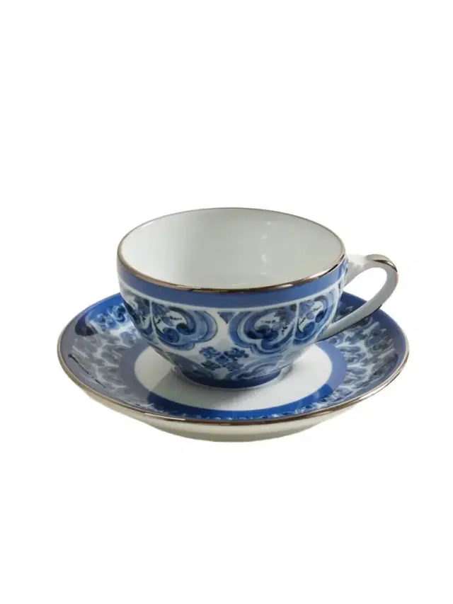 Printed Porcelain Tea Cup And Saucer Set