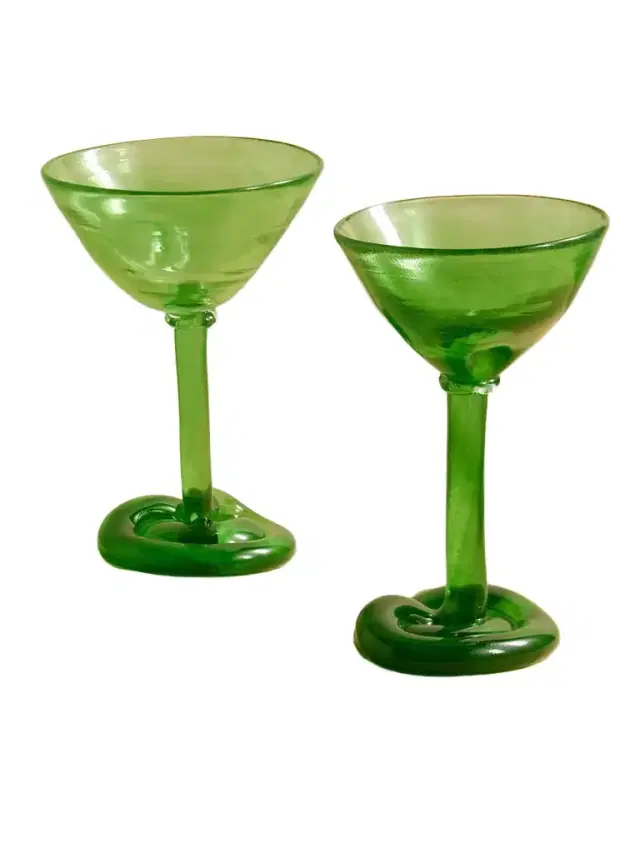 Thaw Set Of Two Recycled-glass Martini Glasses