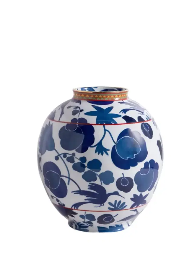 Big Bubble Gold-plated Painted Porcelain Vase