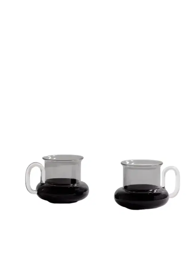 Bump Set Of Two Glass Tea Cups