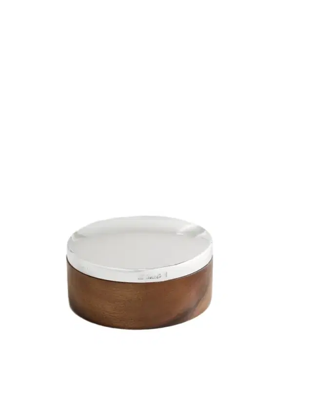Uni Small Wood And Silver-plated Box