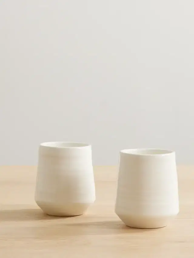 Brunello Cucinelli Tradition Set Of Two Ceramic Cups