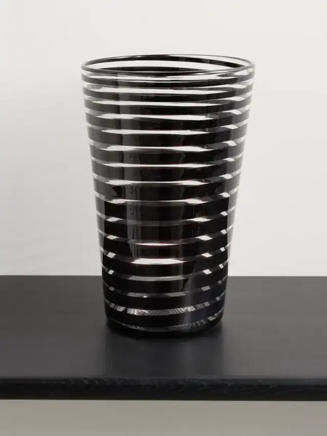 A Nastro Striped Glass Vase