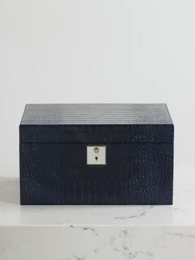 Smythson Mara Croc-effect Leather Jewelry Box | Thumbnail 4