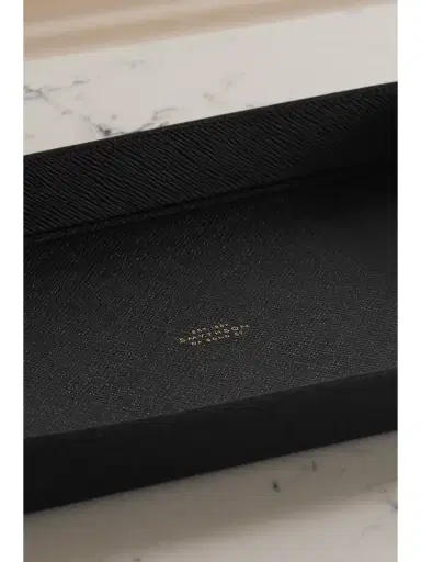 Smythson Panama Large Textured-leather Trinket Tray | Thumbnail 3