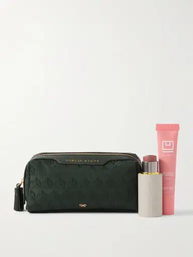 Anya Hindmarch Girlie Stuff Textured Leather-trimmed Econyl®-jacquard Cosmetics Case | Thumbnail 2