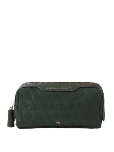 Anya Hindmarch Girlie Stuff Textured Leather-trimmed Econyl®-jacquard Cosmetics Case | Thumbnail 1