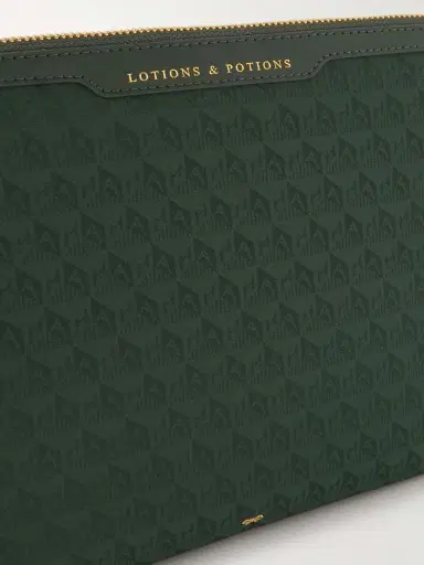Anya Hindmarch Lotions & Potions Leather-trimmed Econyl®-jacquard Pouch | Thumbnail 3 Anya Hindmarch Lotions & Potions Leather-trimmed Econyl®-jacquard Pouch | Thumbnail 3