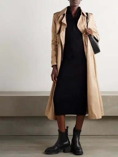 Moncler Ribbed-knit Midi Dress | Thumbnail 2 Moncler Ribbed-knit Midi Dress | Thumbnail 2