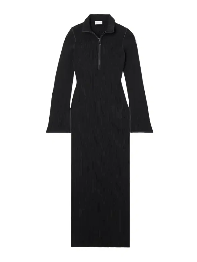 Moncler Ribbed-knit Midi Dress