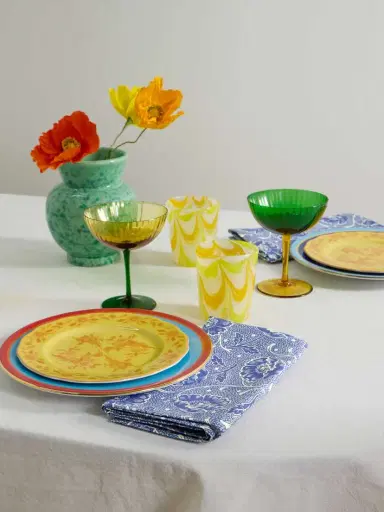 Cabana Toscana Set Of Four Floral-print Linen Napkins | Thumbnail 2 Cabana Toscana Set Of Four Floral-print Linen Napkins | Thumbnail 2