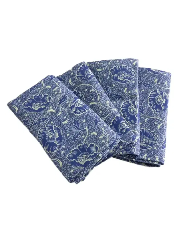 Toscana Set Of Four Floral-print Linen Napkins