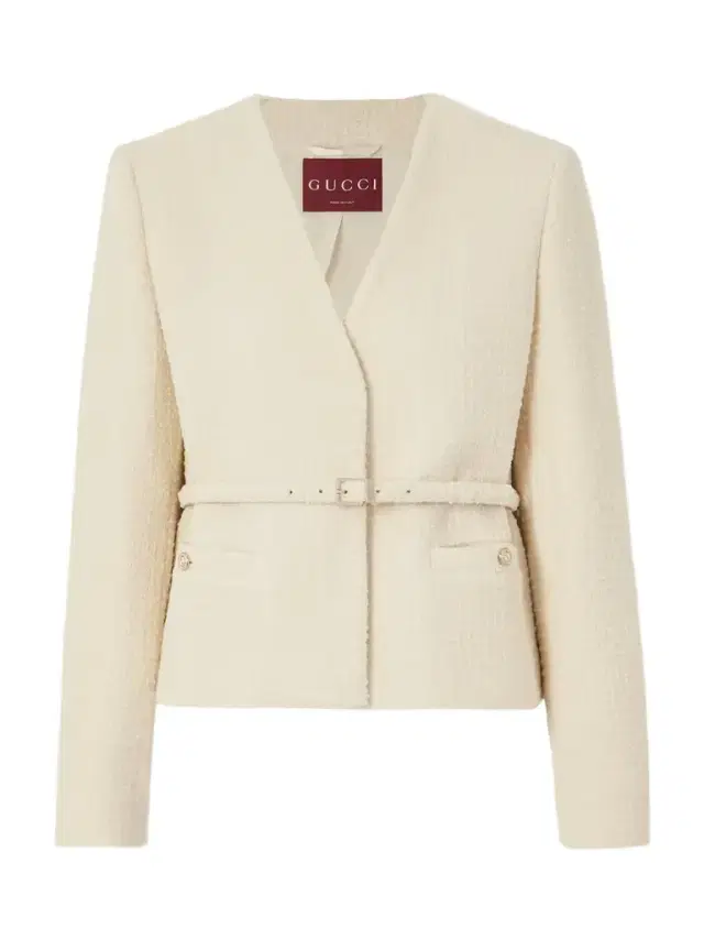 Belted Wool-blend Bouclé-tweed Jacket