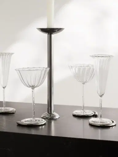 Sophie Lou Jacobsen Cosmo Set Of Four Fluted Glass Champagne Coupes | Thumbnail 2