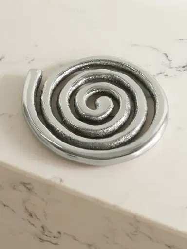 Sophie Lou Jacobsen + Etagere Spiral Set Of Eight Nickel-plated Coasters | Thumbnail 3 Sophie Lou Jacobsen + Etagere Spiral Set Of Eight Nickel-plated Coasters | Thumbnail 3