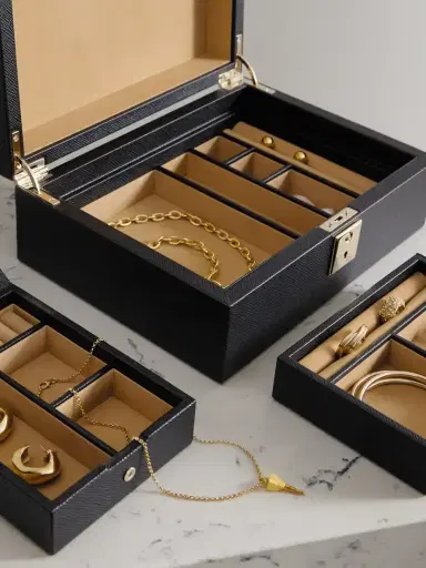 Smythson Panama Textured-leather Jewelry Box | Thumbnail 2