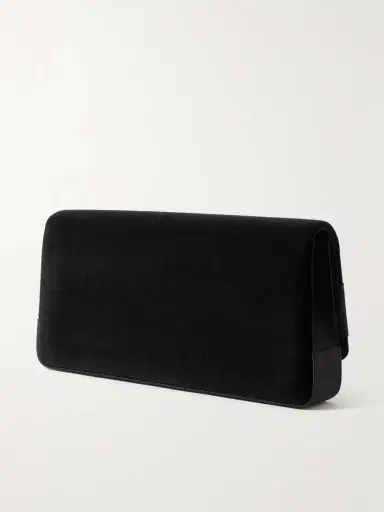 Manolo Blahnik Maygot Buckle-embellished Satin-trimmed Velvet Clutch | Thumbnail 3 Manolo Blahnik Maygot Buckle-embellished Satin-trimmed Velvet Clutch | Thumbnail 3