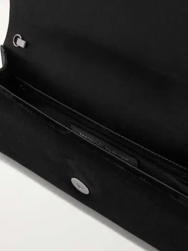 Manolo Blahnik Maygot Buckle-embellished Satin-trimmed Velvet Clutch | Thumbnail 5 Manolo Blahnik Maygot Buckle-embellished Satin-trimmed Velvet Clutch | Thumbnail 5